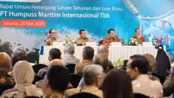 Rapat umum pemegang saham luar biasa (RUPSLB) PT Humpuss Maritim Internasional Tbk (HUMI) pada Selasa (20/5/2025).