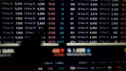 Investor memantau pergerakan saham melalui aplikasi. Investor Daily/David Gita Roza