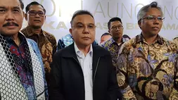 Wakil Ketua DPR Sufmi Dasco Ahmad saat menghadiri peluncuran buku dan seminar nasional "Prabowonomics, Demokrasi dan arah Republik Ke Depan" di Aula Barat Kampus ITB, Kota Bandung. Kamis (06/03/2026).