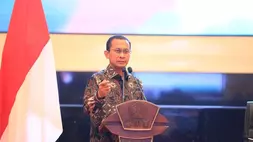 Direktur Utama BPJS Kesehatan Prihati Pujowaskito saat kegiatan Rapat Koordinasi Teknis Kesehatan TNI Tahun Anggaran 2026. (BPJS Kesehatan)