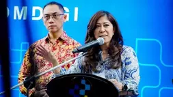 Menkomdigi Meutya Hafid menyampaikan keterangan kepada awak media di Kantor Kementerian Komdigi, Jakarta Pusat, Jumat (27/03/2026). (Foto: Istimewa)