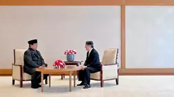Presiden Republik Indonesia Prabowo Subianto melakukan kunjungan kehormatan kepada Kaisar Jepang Naruhito di Istana Kekaisaran Jepang, Tokyo, pada Senin (30/3/2026). (Foto: BPMI Setpres/Laily Rachev)