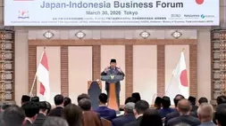 Presiden Republik Indonesia Prabowo Subianto menghadiri Forum Bisnis Indonesia-Jepang yang digelar di Imperial Hotel Tokyo pada Senin (30/3/2026). (Foto: BPMI Setpres/Laily Rachev)