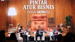 Direktur Business Banking CIMB Niaga Rusly Johannes (tengah) bersama Head of Transaction Banking CIMB Niaga Joni Hermanto (kanan) pada acara Press Launch OCTOBIZ di Jakarta, Senin (6/4/2026). (ist)