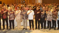 Menteri Kesehatan Republik Indonesia Budi Gunadi Sadikin dalam Halalbihalal GP Farmasi Indonesia 2026 dan Kementerian Kesehatan di Jakarta, Kamis (16/4/2026).