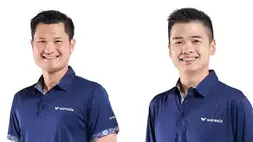 Andree (kiri) dan Edwin Susanto (kanan) penerima manfaat akhir WBSA. Waresix