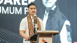 Ketum PSI Kaesang Pangarep di Rakerwil dan Pelantikan Pengurus DPW PSI Lampung di Hotel Emersia Bandar Lampung, Minggu (19/4/2026).