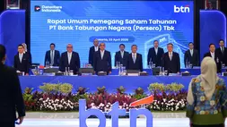 Jajaran Dewan Komisaris dan Direksi BTN pada Rapat Umum Pemegang Saham Tahunan (RUPST) BTN di Jakarta, Kamis (23/4/2026). (ist)