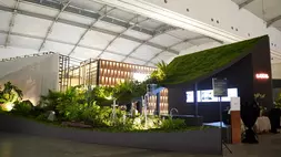 Paviliun OASE: Architecture in the Water Cycle yang dihadirkan LIXIL dalam ajang ARCH:ID 2026. (Foto: Dok LIXIL)