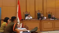 Oditurat Militer II-07 Jakarta memeriksa para terdakwa kasus dugaan penculikan dan pembunuhan terhadap seorang kepala cabang (kacab) bank di Jakarta berinisial MIP (37) di Pengadilan Militer II-08 Jakarta, Cakung, Jakarta Timur, Selasa (5/5/2026). ANTARA/Siti Nurhaliza.