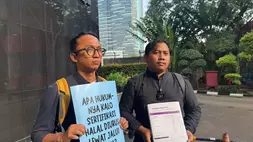 ICW Lapor ke KPK soal dugaan korupsi Rp 49,5 miliar dalam pengadaan jasa sertifikasi halal di BGN, Kamis (7/5/2026).