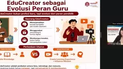 Head of Marketing Communications Mentari Group, Bunga Mega, saat menyampaikan materi dalam webinar KGSB Spesial Hari Pendidikan Nasional 2026 "Guru sebagai EduCreator: Peran Pendidik sebagai Fasilitator, Mentor, dan Motivator di Era Society 5.0" pada Sabtu (2/05/2026). Kegiatan ini merupakan hasil kerja sama KGSB dengan Mentari Group.
