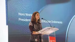 Nora Wahby, President Director Ericsson Indonesia, memberikan keynote speech pada Indotelko Forum 2026 (29/4/2026)