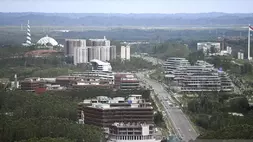 Suasana Kawasan Inti Pusat Pemerintahan (KIPP) di Ibu Kota Nusantara (IKN), Penajam Paser Utara, Kalimantan Timur, Sabtu (21/3/2026). ANTARA FOTO/M Risyal Hidayat/rwa/aa.