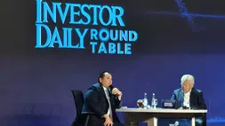 Chief Investment Officer Danantara Indonesia, Pandu Patria Sjahrir dalam Investor Daily Roundtable di Hotel Mulia Senayan, Jakarta, Selasa (26/5/2026). (B-Universe Photo/Akmalal Hamdhi)
