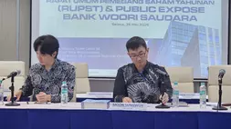 Direktur BWS Moon Sungwon (kanan) pada saat konferensi pers usai RUPST di Jakarta, Selasa (26/5/2026). (Investor Daily/Nida Sahara)