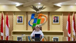 Deputi Bidang Statistik Distribusi dan Jasa BPS Pudji Ismartini menyampaikan rilis Berita Resmi Statistik di Jakarta, Selasa (2/6/2026). (Foto: ANTARA/ Rizka Khaerunnisa)