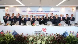 Jajaran Komisaris dan Direksi Telkom hasil keputusan RUPS Tahunan tahun buku 2025. (Telkom/Istimewa)