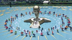 Seremoni pembukaan Piala Dunia 2026 di Stadion Azteca, Mexico City, Meksiko, Kamis (11/6/2026). (ANTARA FOTO/Aditya Pradana Putra)