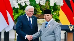 Presiden Prabowo Subianto dalam keterangan pers bersama usai pertemuan dengan Presiden Republik Federal Jerman Frank-Walter Steinmeier di Istana Merdeka, Jakarta, pada Senin (15/6/2026). (Foto: BPMI Setpres/Laily Rachev)