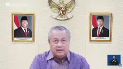 Gubernur BI, Perry Warjiyo dalam konferensi pers hasil Rapat Dewan Gubernur (RDG) Juni 2026 secara virtual pada Kamis (18/6/2026). (Tangkapan layar: Investor Daily/Arnoldus Kristianus)