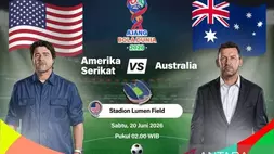 Grafik Piala Dunoa Amerika Serikat vs Australia
