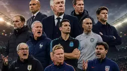 Ilustrasi pelatih tim Piala Dunia 2026 dengan gaji termahal. (Beritasatu/AI)