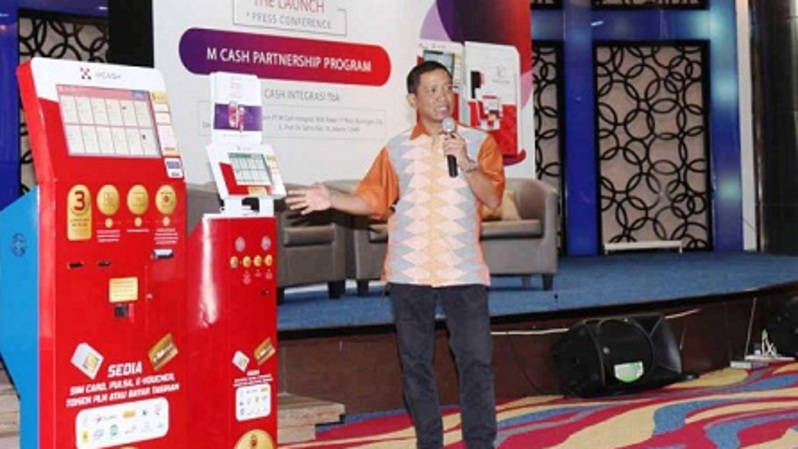 PT M Cash Integrasi Tbk saat peluncuran program kemitraan M Cash di Jakarta, belum lama ini. Foto ilustrasi: BeritaSatu Photo.