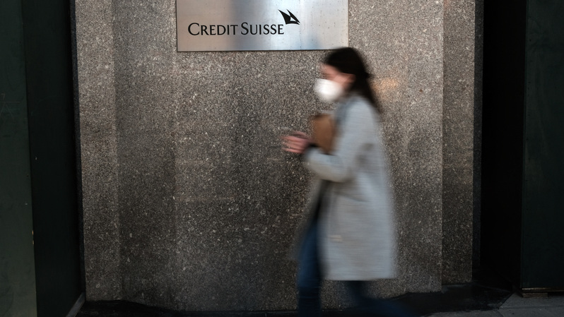 Ilustrasi Credit Suisse. (Foto: Spencer Platt/Getty Images via AFP)