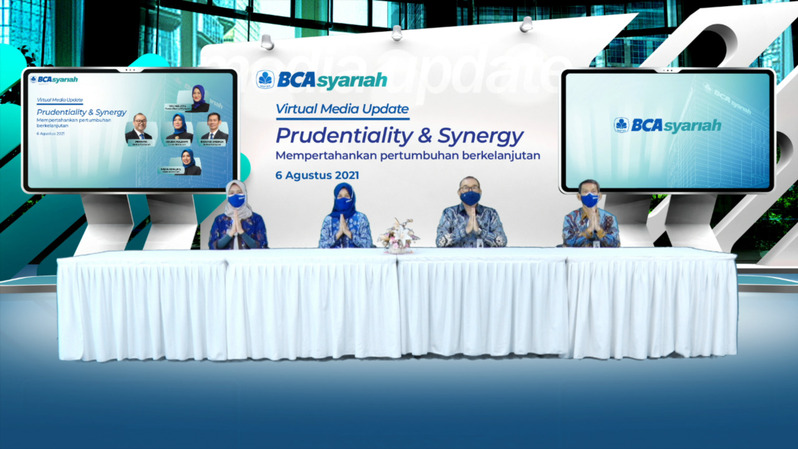 Paparan Kinerja BCA Syariah Semester 1-2020 secara virtual, Jumat (6/8).