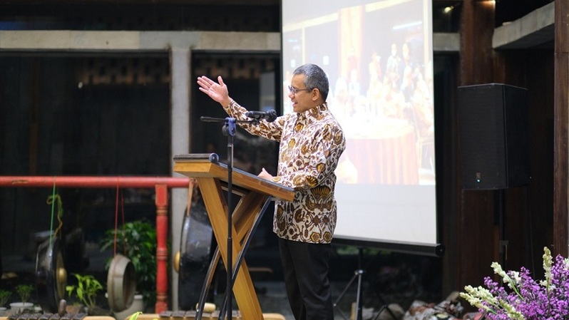 Wamenkeu Suahasil Nazara saat kunjungan kerja ke Wonosobo sebagai rangkaian kegiatan kunjungan kerja di Jawa Tengah, Jumat (12/11).