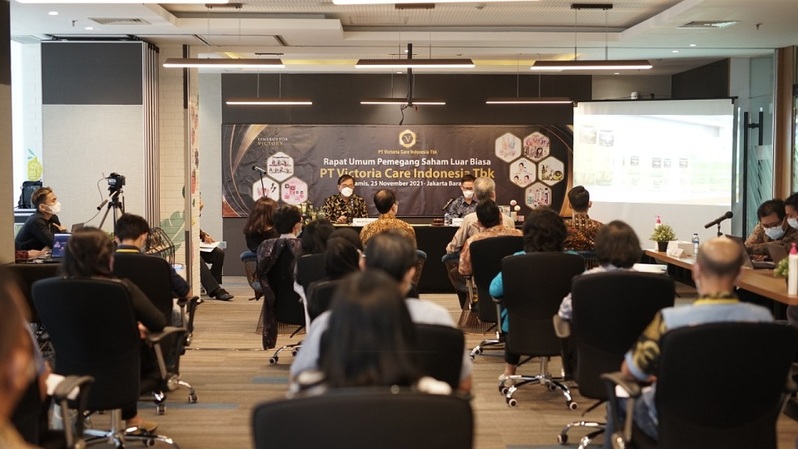 RUPSLB PT Victoria Care Indonesia Tbk (VICI) yang digelar pada Kamis (25/11).