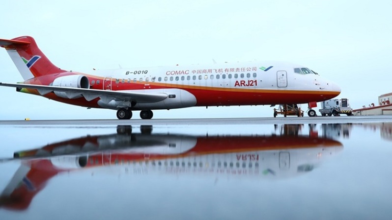 Ilustrasi pesawat COMAC ARJ21. Foto: COMAC