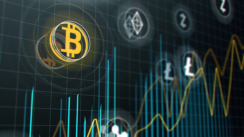 Ilustrasi perdagangan kripto.