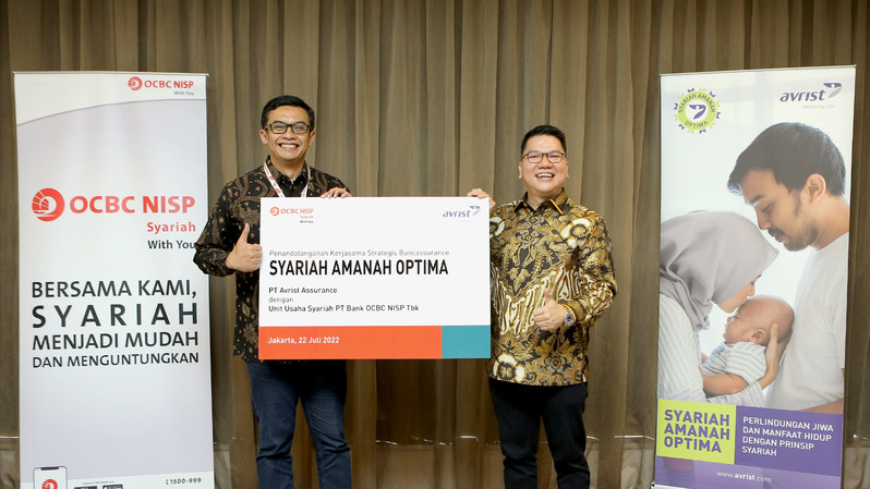 Avrist Assurance dan Unit Usaha Syariah OCBC NISP luncurkan produk asuransi syariah Amanah Optima, Jakarta (22/7/2022).