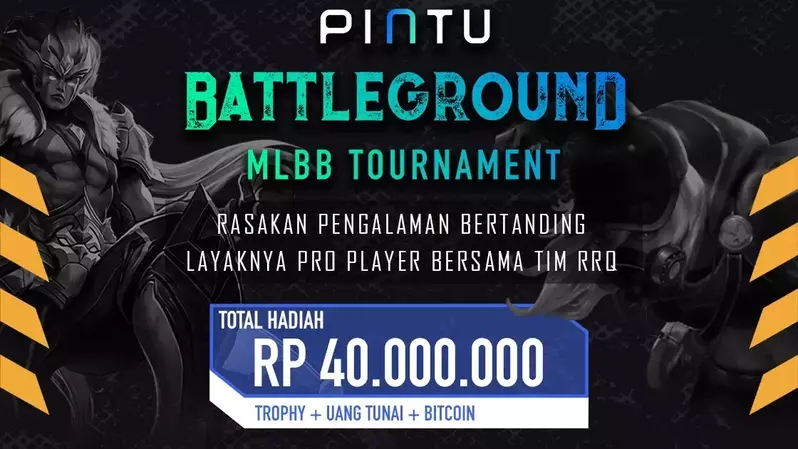 Turnamen esports bertajuk PINTU Battlegound: MLBB Tournament dengan total hadiah aset kripto Bitcoin mencapai lebih dari Rp 40 juta.