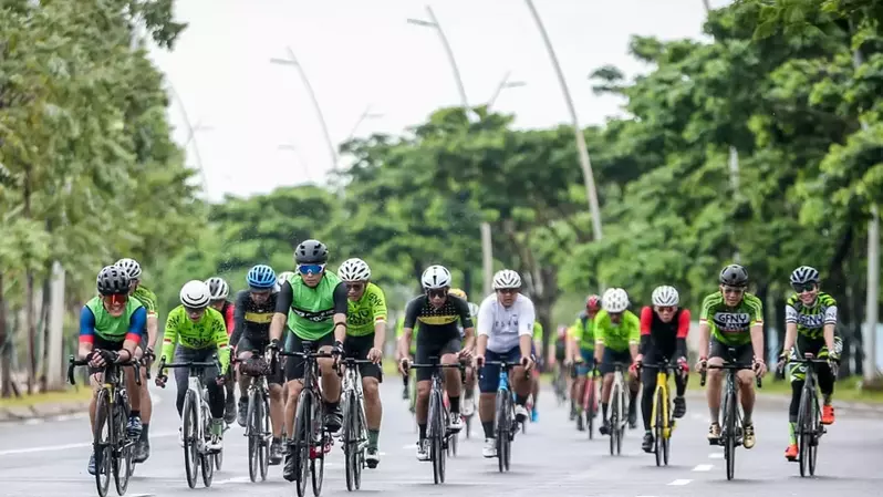 Road to GFNY Bali - IFG Life 17 September 2023, dilakukan dengan menggelar group ride di kawasan Pantai Indah Kapuk, Minggu 29 Januari 2023. Foto: GFNY
