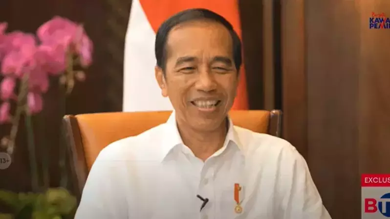 Presiden Jokowi dalam program BeritaSatu Spesial bertajuk "Tantangan dan Harapan", yang disiarkan secara langsung oleh BTV, Selasa (31/1/2023).