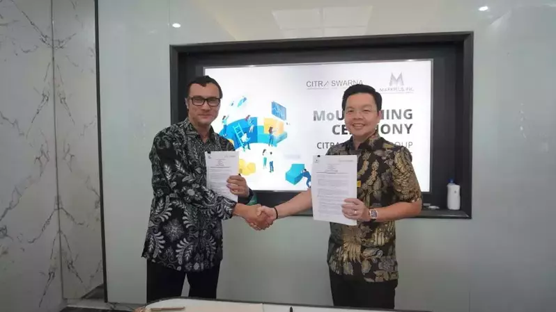Direktur Utama Citra Swarna Group Victor bersama Jacky Mussry, Chairman MarkPlus, Inc.