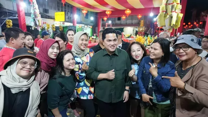 Menteri BUMN menghadiri rangkaian perayaan Cap Go Meh di Singkawang, Kalimantan Barat, Sabtu, 4 Februari 2023