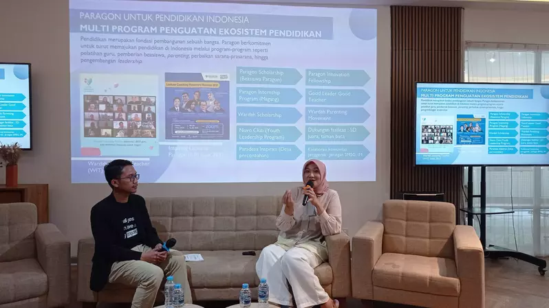 Head of CSR dan Impact for Community PT Paragon Technology and Innovation, Suci Hendrina, dalam Impact Fest bertema Impact Report Maxima dan Dampak Sosial Indonesia Selama 2022 yang digelar Maxima di Jakarta, Kamis (16/3/2023).