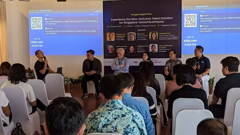 Para pelaku startup dan industri dari Singapura mengunjungi Kawasan Ekonomi Khusus (KEK) Nongsa Digital Park (NDP), Batam, Kepulauan Riau, Rabu (15/3/2023).