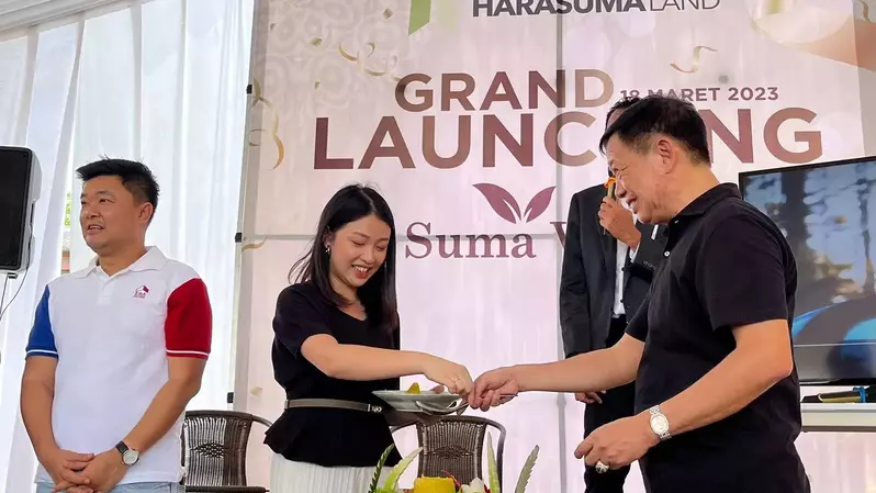 Harasuma Land melakukan grand launching Suma Village, Tangerang, Banten, Sabtu (18/3/2023).
