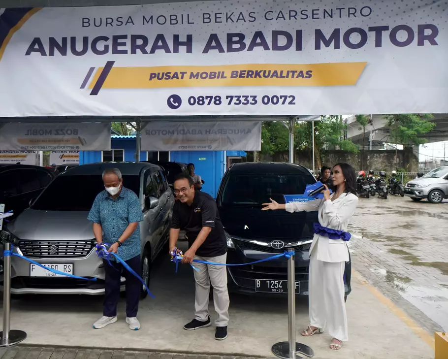 Bursa mobil bekas Carsentro cabang Bogor resmi dibuka dan beroperasi pada 28 Januari 2023 dan menjadi bursa mobil bekas terbesar di Bogor. (ist)