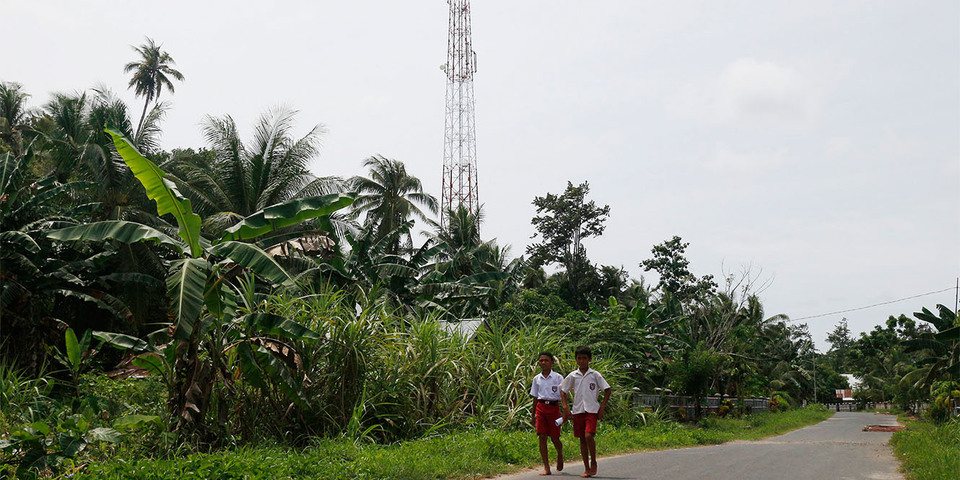 Menara BTS Telkomsel di daerah terpencil. (Foto: Telkomsel/IST) 