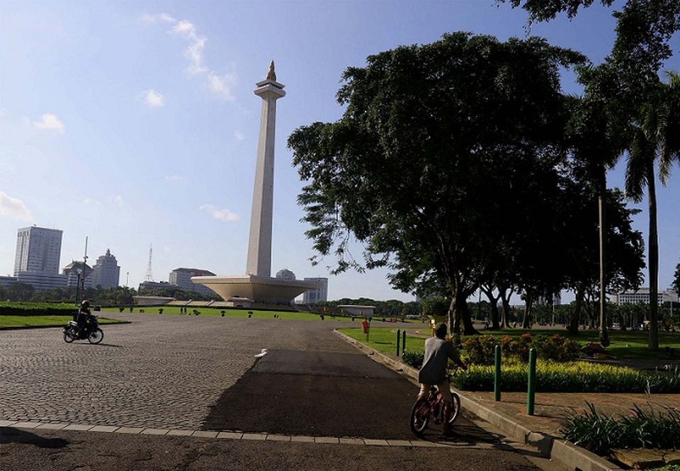 Ujicoba Aspal Formula E di Monas. Foto: SP/Joanito de Soajoao