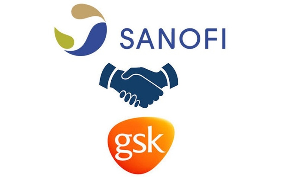 Logo dua perusahaan farmasi, Prancis, Sanofi dan GlaxoSmithKline (GSK) asal Inggris. ( Foto: worldpharmatoday.com )