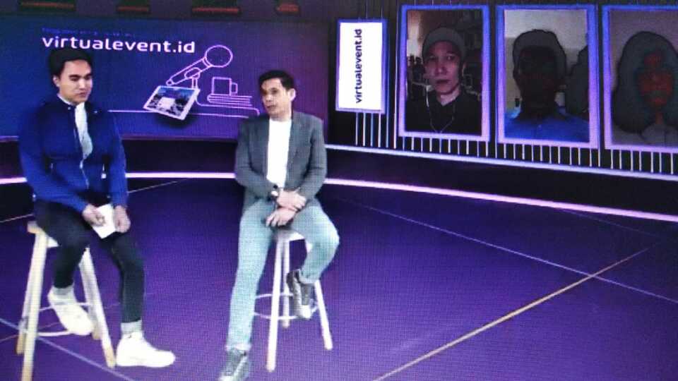CEO virtualevent.id Jul Darmawan (kanan) dalam sesi diskusi secara webinar (9/9), memaparkan solusi aplikasi penyelenggaraan acara dan pameran secara virtual yang disediakan virtualevent.id.