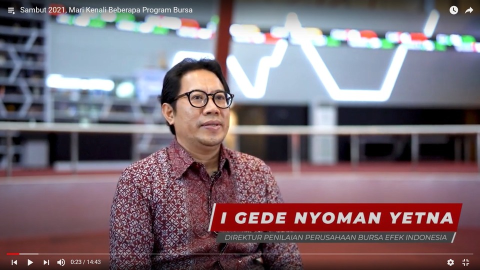 Direktur Penilaian Perusahaan Bursa BEI I Gede Nyoman Yetna. (ist)