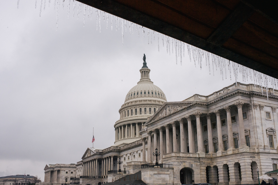 Suasana Gedung Capitol Amerika Serikat (AS), di Washington, DC ( Foto: Brandon Bell / GETTY IMAGES NORTH AMERICA / Getty Images via AFP )